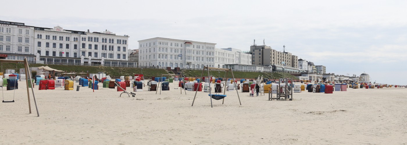 Strand en boulevard van Borkum