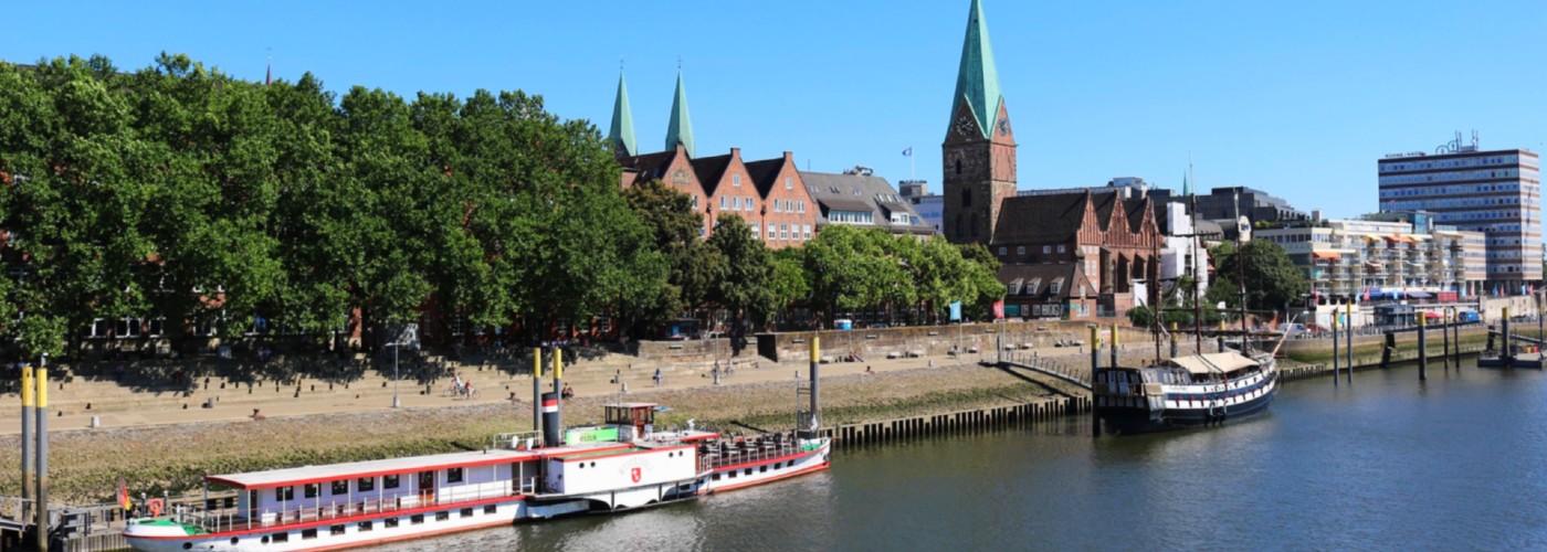 De Weserpromenade in Bremen