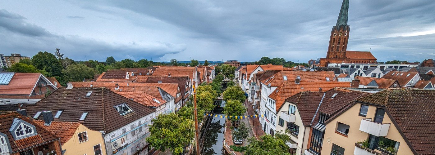 Buxtehude, met Fleth en St Petrikerk