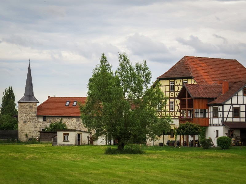 Heldburg vanaf het platteland gezien