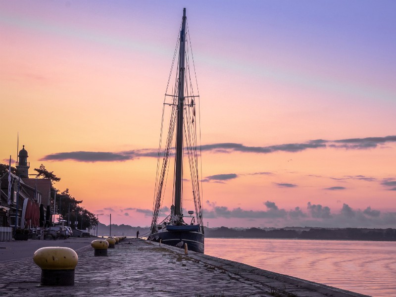 Een mooie kade in Kiel