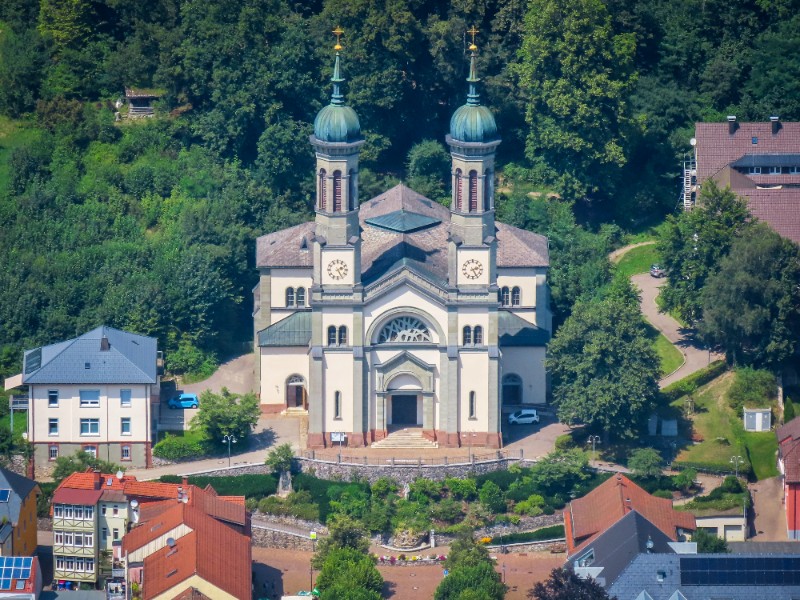 De kerk van Johannes de Dooper in Todtnau