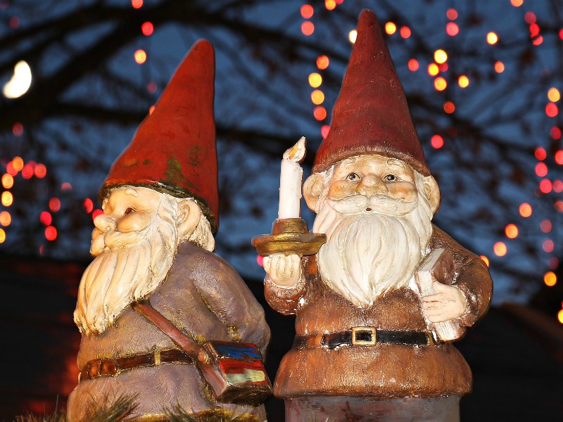 Kabouters op de kerstmarkt in Kassel
