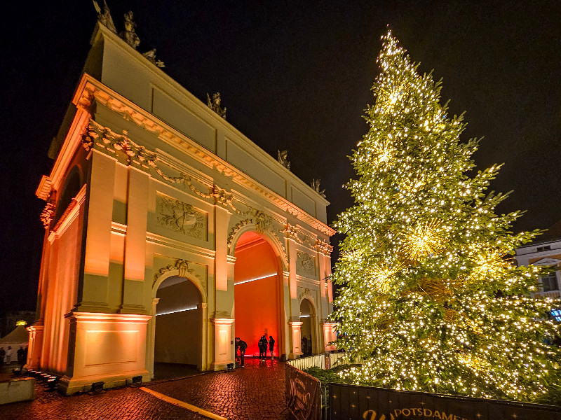 Kerst in Potsdam bij de Brandenburger Tor