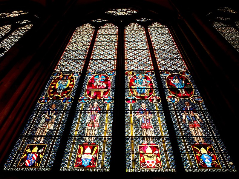 Glas in lood ramen in de Keulse Dom