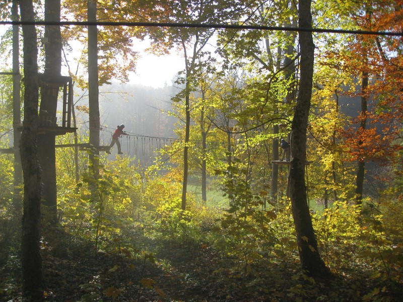 Het klimbos bij Kasteel Lichtenstein