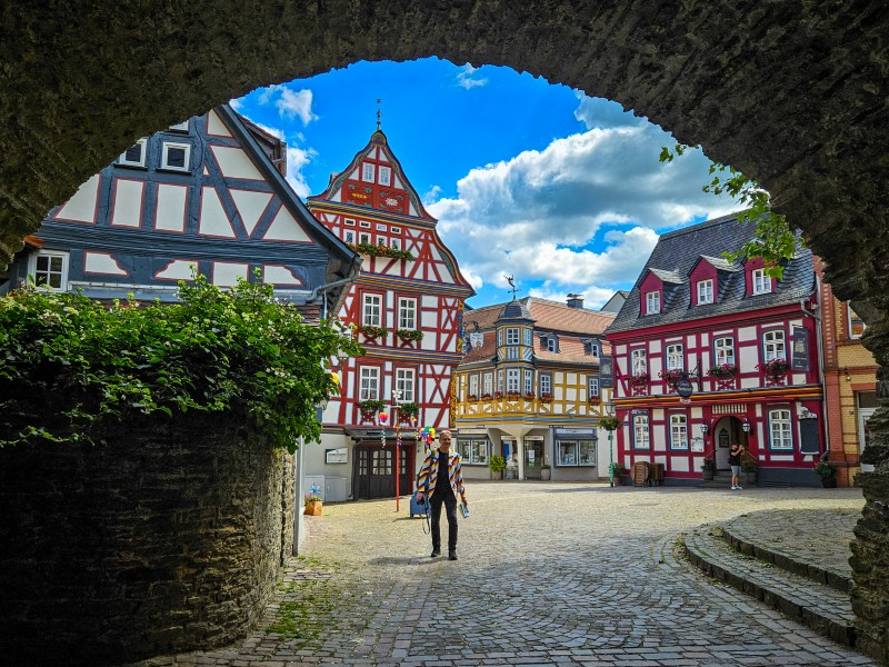 Het König Adolf Platz in Idstein, op de vakwerkroute in het gebied rond de Lahn