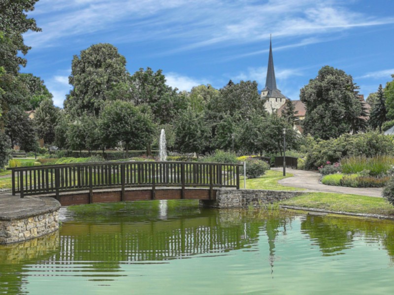 Eén van de parken in het kuuroord bad Langensalza