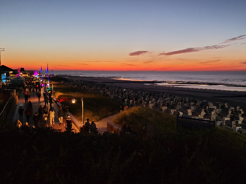 De lichtwoche op de boulevard van Wangerooge