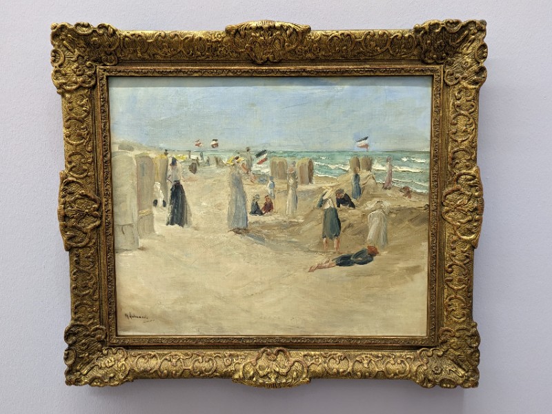 Schilderij Strand von Noordwijk van Max Liebermann in Vonderheydt museum