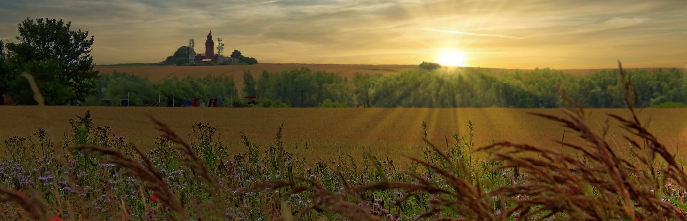 Het platteland van Meclenburg Vorpommern aan de Oostzeekust in Duitsland.