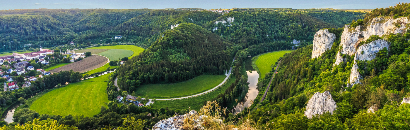 Uitzicht over de Donau in Oberschwaben