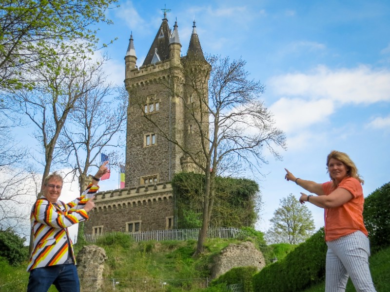 Patrick en Sabine bij de Willemstoren in Dillenburg