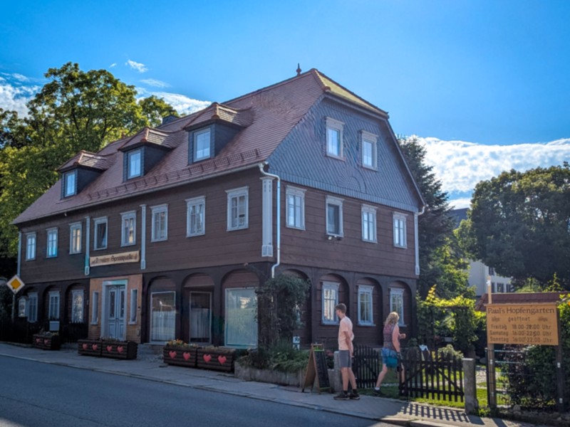Pension Spreequelle met gezellige Biergarten