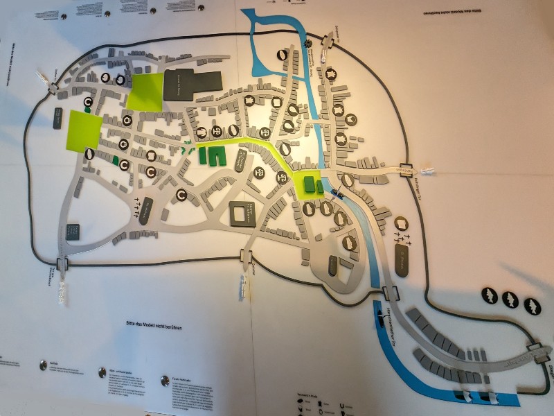 Plattegrond van Stade in de Middeleeuwen
