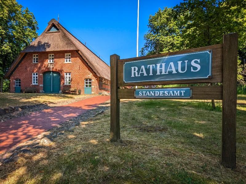 Het Raadhuis van Worpswede in een oude boerderij