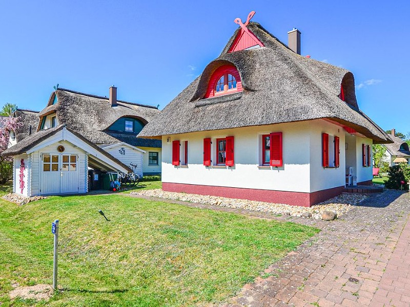 De kleurrijke huisjes met rieten dak van Reethausdorf