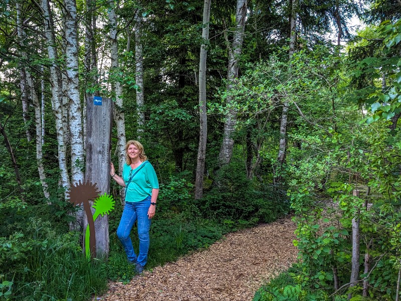 Sabine in één van de veengebieden van de Allgäu