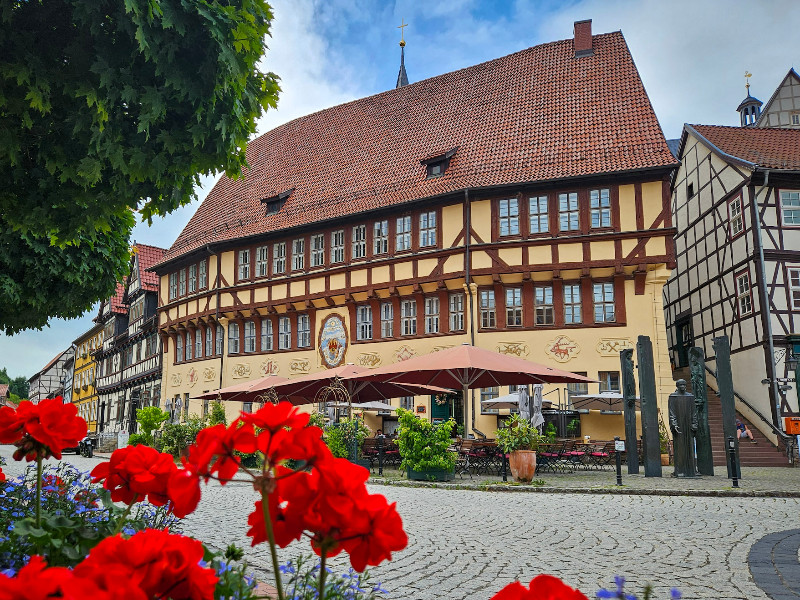 Het raadhuis van Stolberg in de Harz