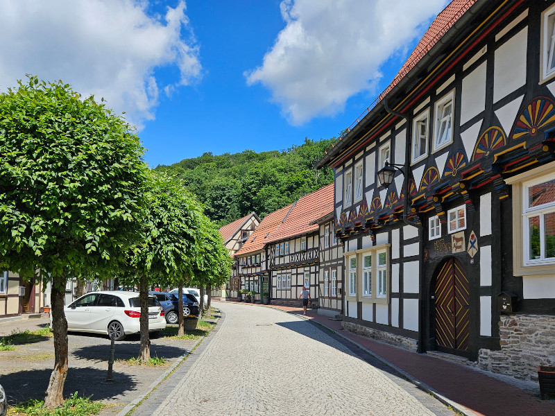 Het rustige gedeelte van de Rittergasse in Stolberg