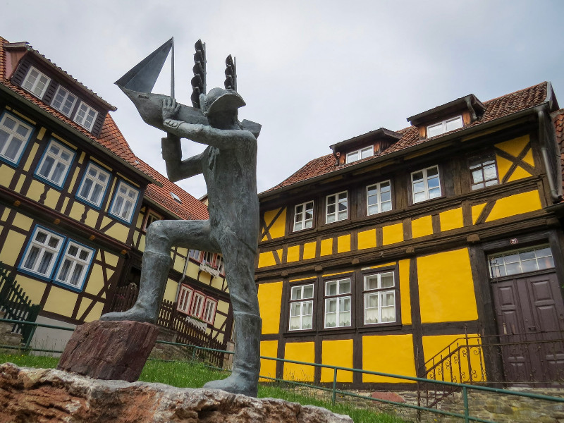 Standbeeld Johann Gottfried Schnabel in Stolberg