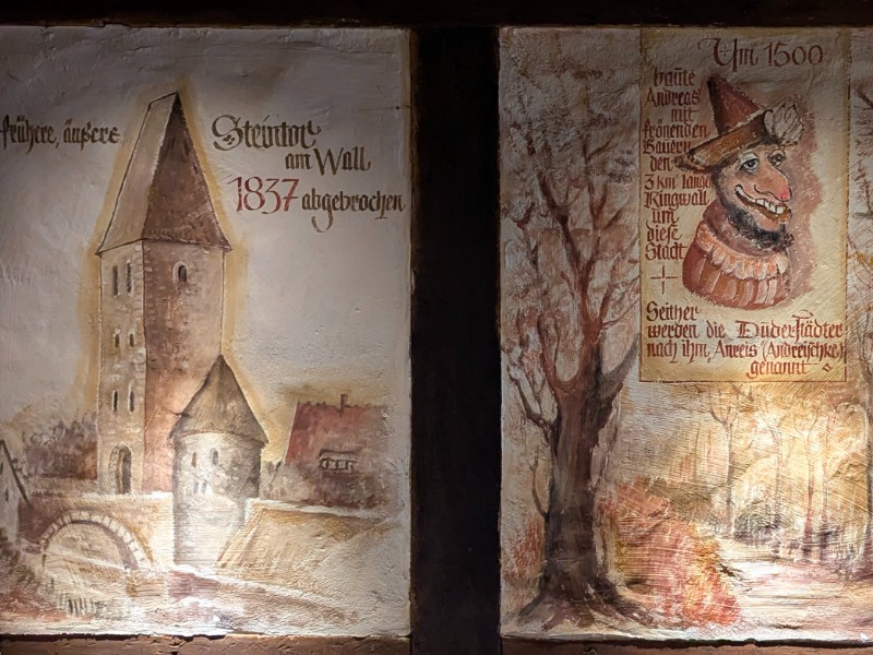 Tekeningen van de Aussere Steintor en het verhaal van Anreischke