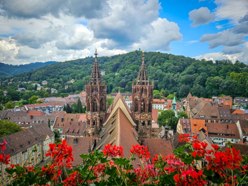 Uitzicht vanaf de Münster in Freiburg