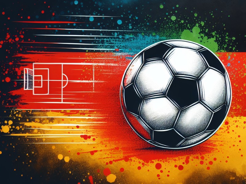 Voetbal voor de Duitse kleuren