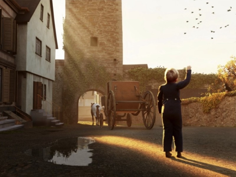 Beeld uit de Virtual Reality tour in Steinau