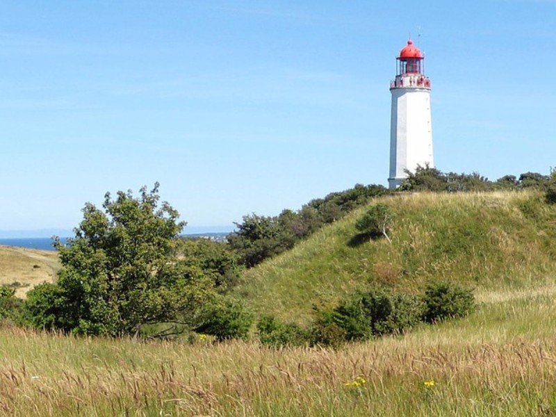 Vuurtoren op het eiland Hiddensee