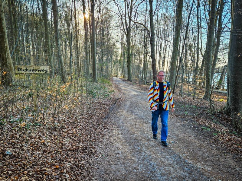 Patrick aan de wandel in de bossen van de Holsteinische Schweiz