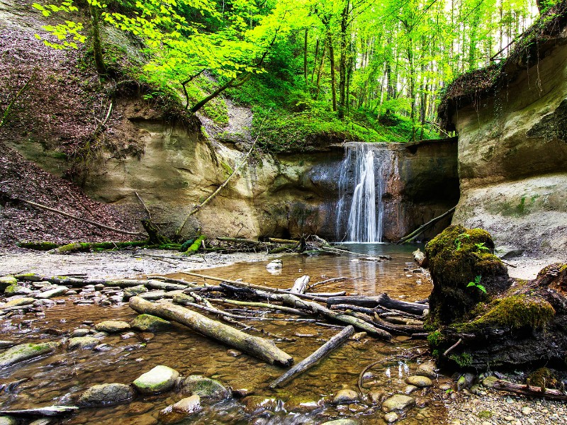 Watervalletje bij Schmalegg in Oberschwaben