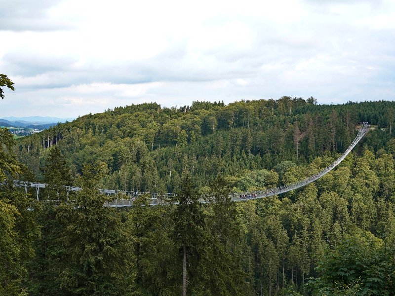 De 664 meter lange Skywalk Willingen in Sauerland, Duitsland