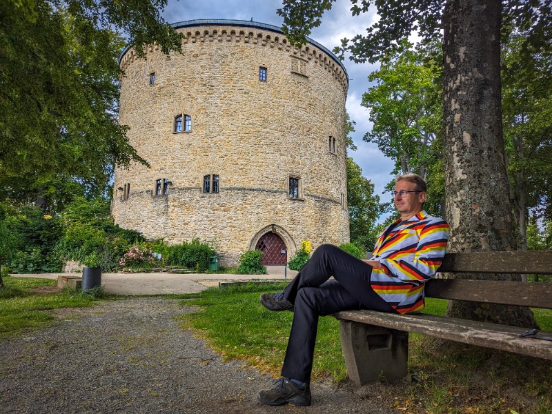 Patrick bij de Zwinger verdedigingstoren in Goslar